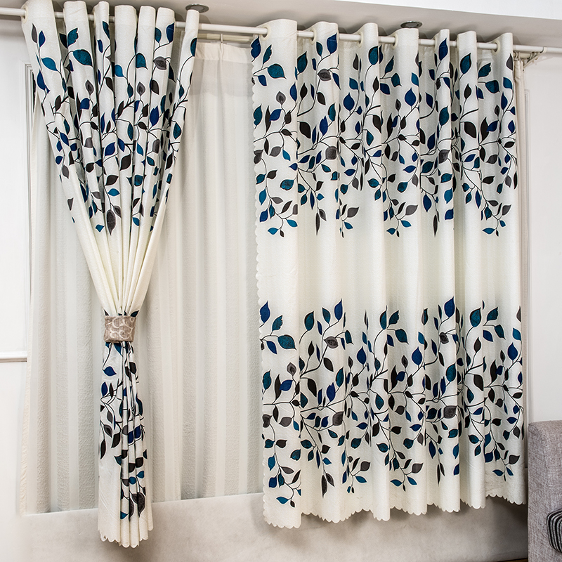 定制宽幅简易半遮光窗帘门帘成品宿舍阳台卧室飘窗U短帘半帘便宜