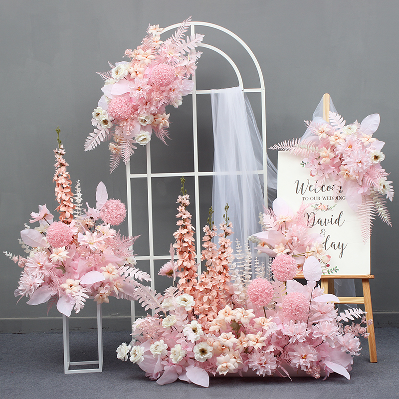 新款婚庆地排花千代兰套系花艺花点盆花路引花背景角花Z全景布置