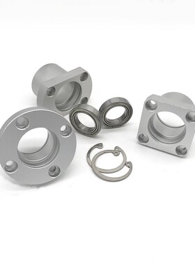 轴承座组件双轴承型带扣环双切边法兰BACB固定座铝制BGCBB支撑座