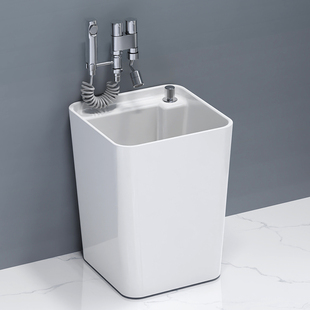 家用陶瓷拖把池阳台化妆室洗地落地式拖布池小尺寸落地式2023新款