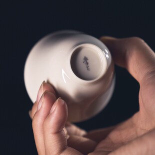 不亦室 学古 玉兰杯陶瓷品茗杯茶具主人杯单杯茶杯闻香