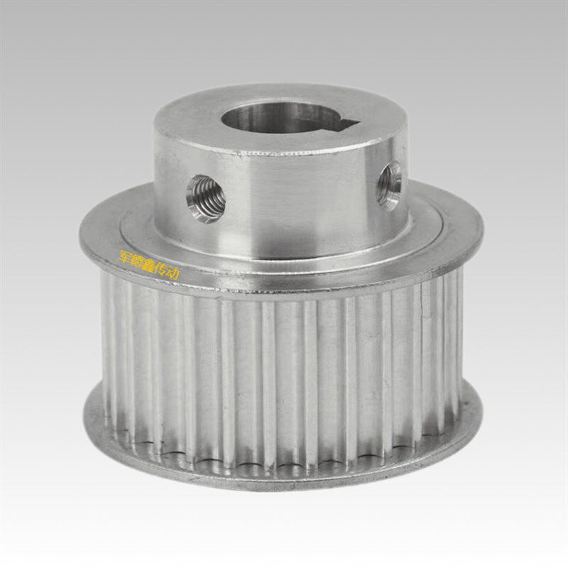 5M32齿同步带轮B型齿面槽宽16/17/22/27/32凸台同步皮带轮铝合金