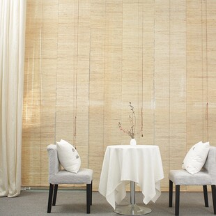 慕布卡 夏布苎麻帘子茶室卷帘日式隔断帘屏风装饰非竹帘布艺门帘