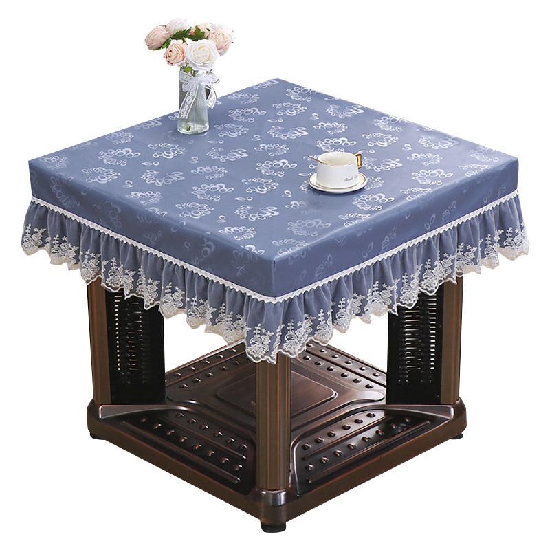 烤火桌罩套皮罩正方形麻将取暖x桌电炉茶几皮套防水防油免洗pu罩