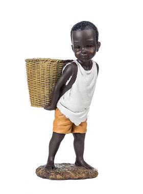 创意个性非洲人物男孩笔筒收纳摆件工艺品办公室装饰实用生日礼物