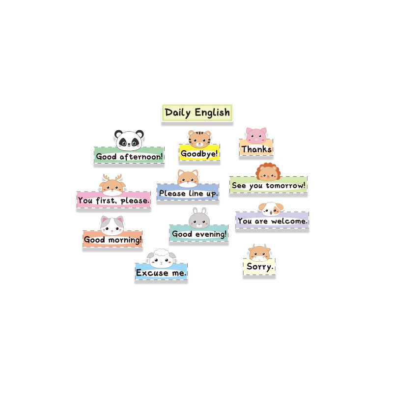 英语角教室布置装饰工作环创x幼儿园托管班级文化培训机构墙面贴