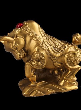 铜牛摆件华尔街j牛十二生肖牛摆设金钱牛家居工艺品摆设