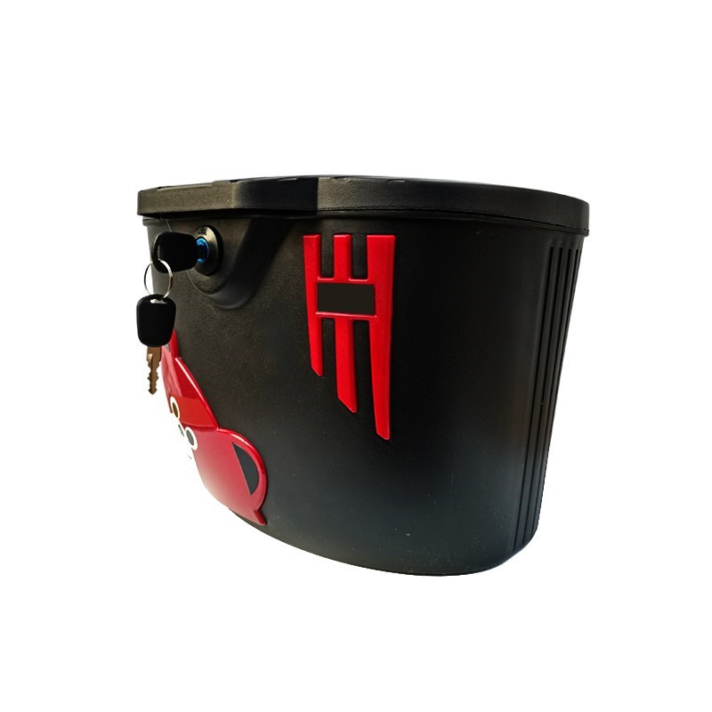 电动车自行车f车篮防水防盗车篓子车筐前置菜篮子带锁储物安全头