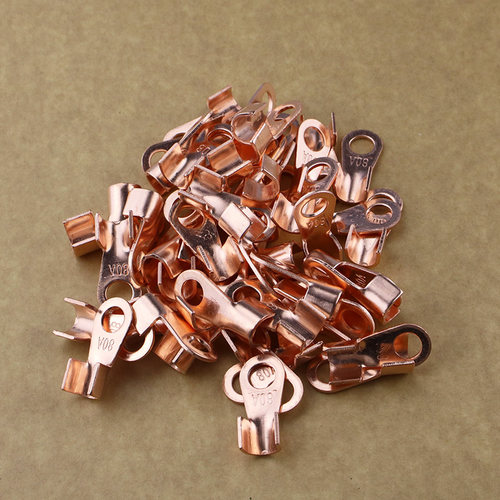 开口鼻OT-80A 铜鼻子 铜接头线耳 铜接线端子 国标A级厚款50只装