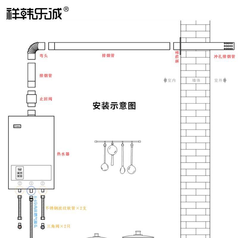 不锈钢排烟管直径6cm强排排气管能率林内燃气热水器烟管安装配件