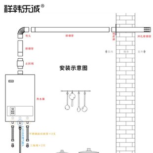 不锈钢排烟管直径6cm强排排气管能率林内燃气热水器烟管安装配件