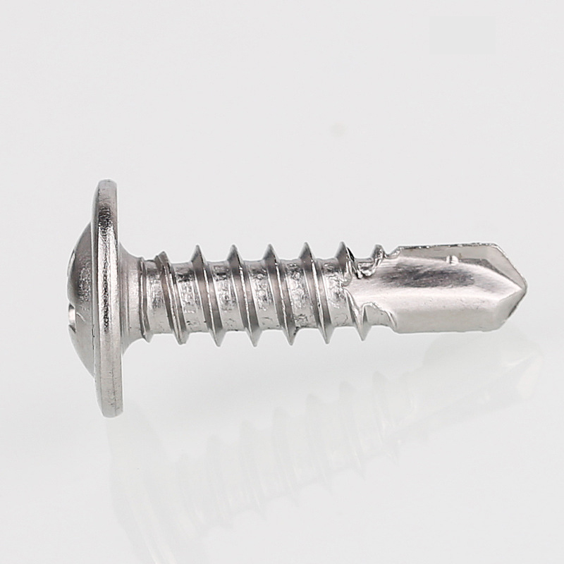 钻尾自攻螺丝彩钢瓦加硬不锈钢大扁头带垫燕尾自钻M4.2M4.8*.x25m