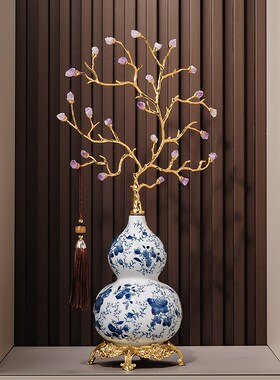 入户玄关壁龛葫芦摆件客厅过道镇宅招财新中式装饰工艺品乔迁礼物