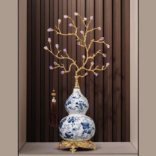 入户玄关壁龛葫芦摆件客厅过道镇宅招财新中式装饰工艺品乔迁礼物