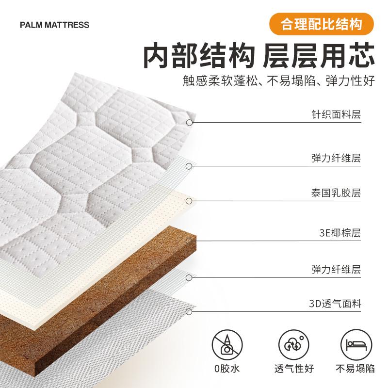 63n床垫榻榻米垫子椰棕家用硬垫定 制软垫折叠乳胶儿童宿舍单地铺