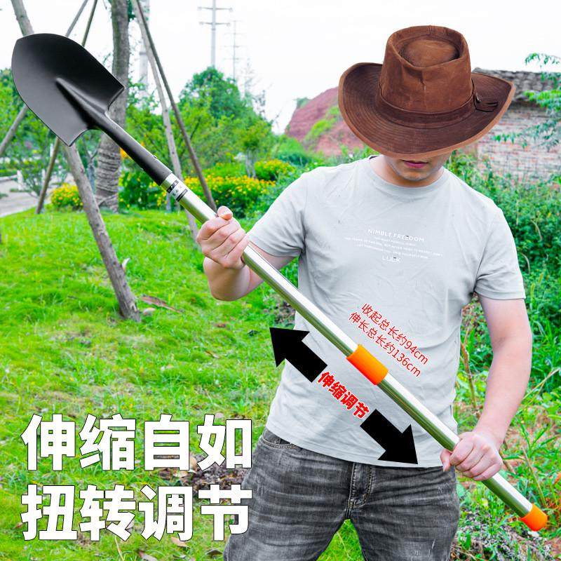 铁锹全钢加厚户外车载越野车用农用锰钢挖土伸缩铲子钢锹铁锨,鲜花速递/花卉仿真/绿植园艺,铲子,淘宝优惠券,粉丝福利购,淘宝优惠卷