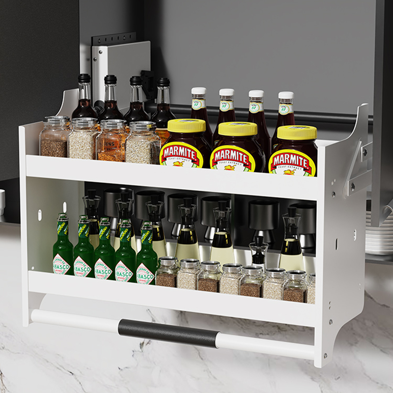 白升降拉篮800吊柜碗篮650上柜拉拦750升降机500橱柜下拉蓝调味篮