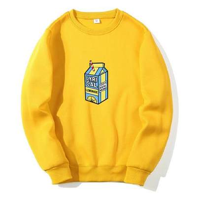 速发O-Neck Hoodie Sweatshirt Lyrical Lemonade Printed Fleece