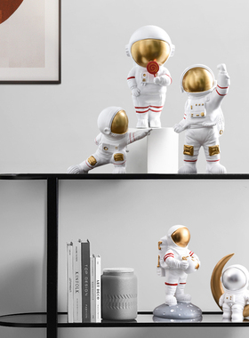 轻奢宇航员摆件创意太空人办公室酒柜桌面家居装饰品儿童生日礼物