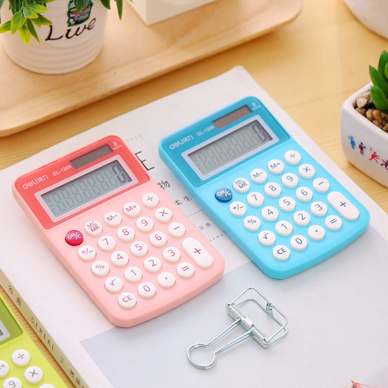 小学生应急学习用品创意糖果色迷你计算器可爱简约便携计算器