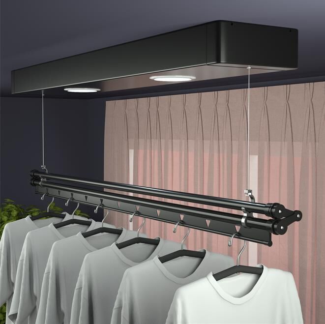 电动晾衣机小户型单杆晾衣架阳台飘窗伸缩晾晒架升降晾衣杆晒衣架