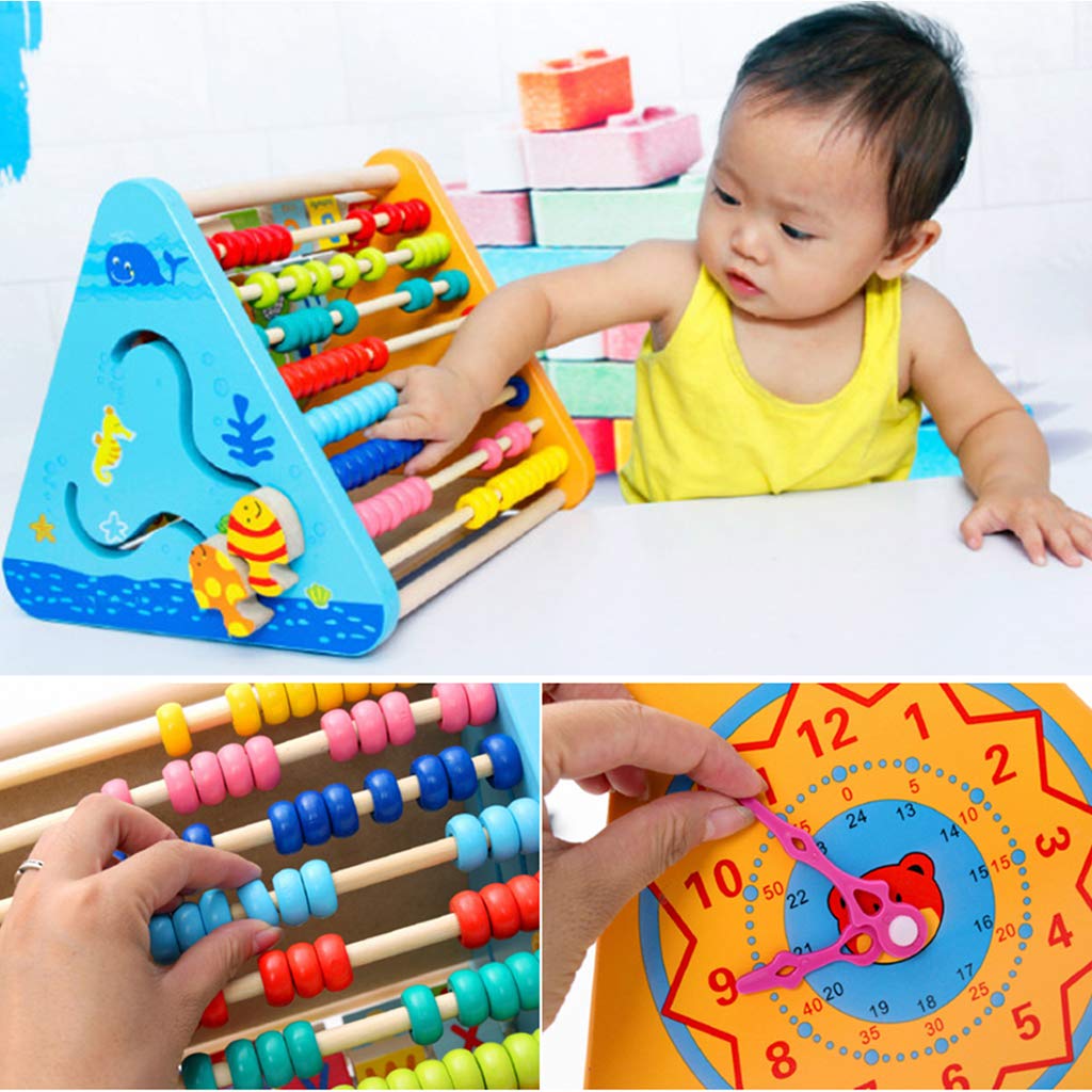 5 in 1 Multi-Function Alphabet Abacus Blocks Learning Clock