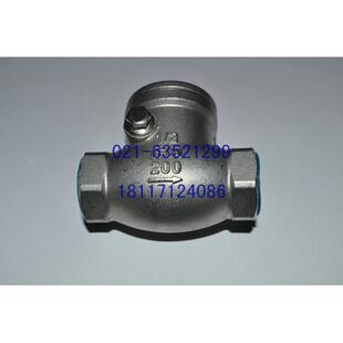 不锈钢304卧式止回阀丝口卧式单向阀逆止阀 4分-4寸