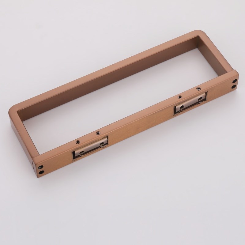 德国拉丝玫瑰金小孩n毛巾挂件浴室免打孔毛巾环卫生间毛巾置物架