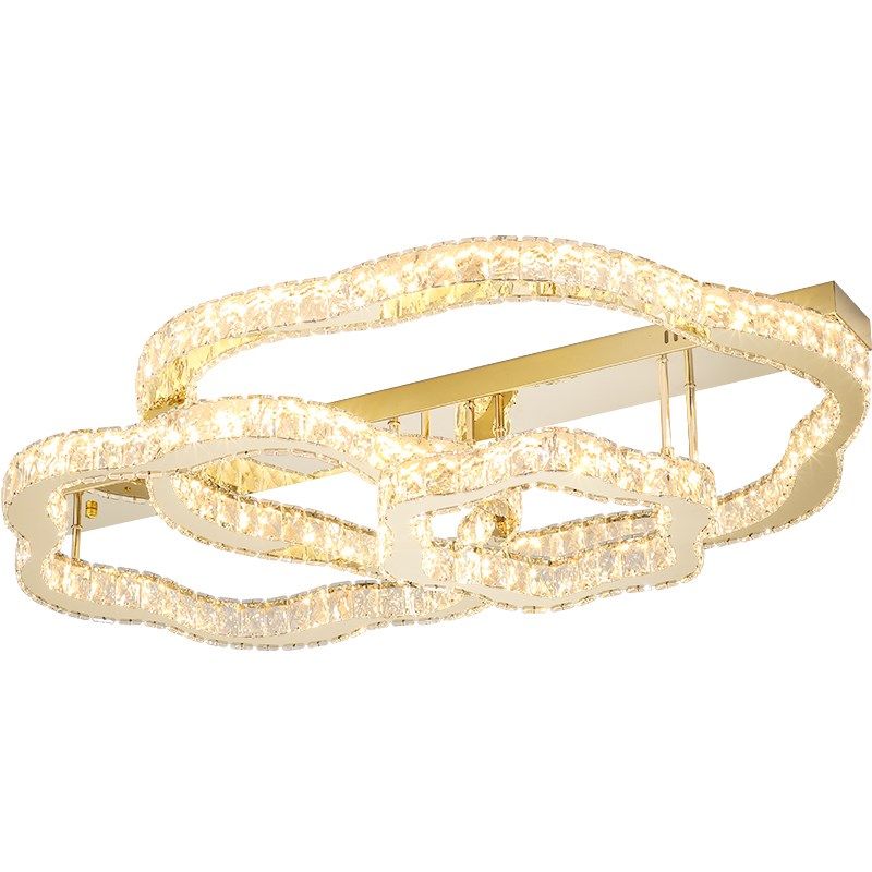 设计师款水晶客厅吸顶灯现代轻奢高端大气奢华卧室餐厅不锈钢奢华