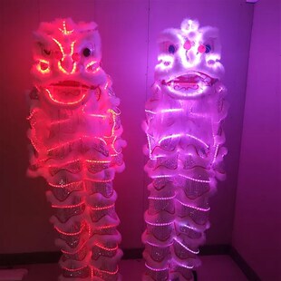 LED发光舞狮舞台演出开业庆典气氛服饰道具KTV夜店酒吧单人狮子服