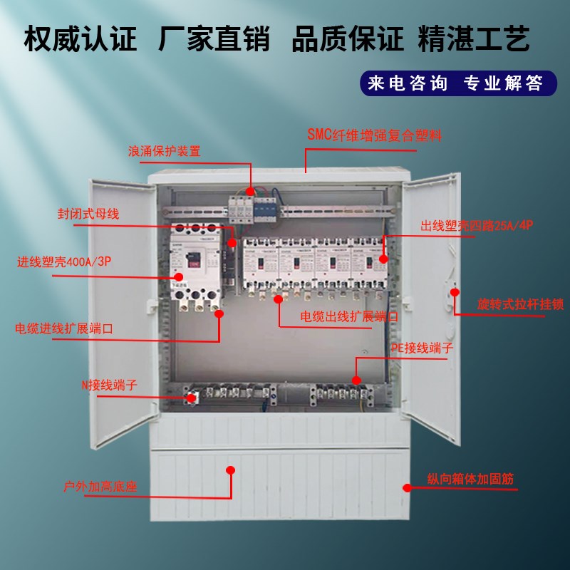 电缆分支箱母线系统终端型t开关分接箱塑壳转接器电缆T接线箱定制