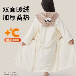 儿童浴巾2025新款全棉a类裹全身可穿儿童专用连帽长款男女通专用