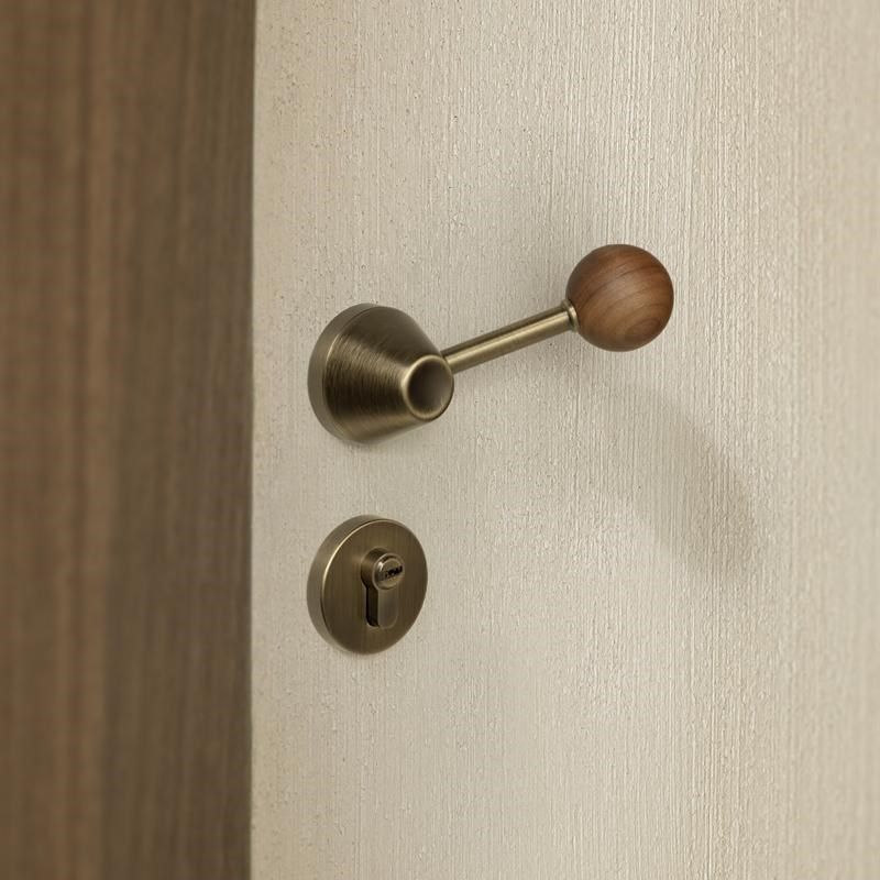 童趣卧室门锁复古胡桃木门把手分体磁吸静音复古把手家用房门锁,基础建材,机械门锁,淘宝优惠券,粉丝福利购,淘宝优惠卷
