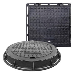 球墨铸铁井盖圆形长方形雨水污水电力路灯通信检查窨井盖板重型车