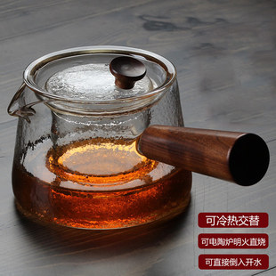 耐热玻璃家用锤纹泡茶器烧水壶煮茶器养生壶分茶器 玻璃煮茶壶套装