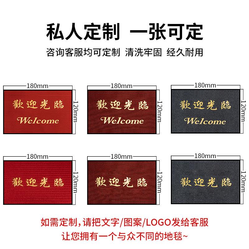 欢迎光临进门红地毯迎宾门垫防滑防水吸水商铺酒店大门口条纹地垫