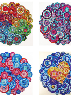Mandala Flower Diamond Paintings DIY 5D Special Shape Rhines
