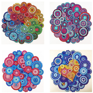 Mandala Flower Diamond Paintings DIY 5D Special Shape Rhines