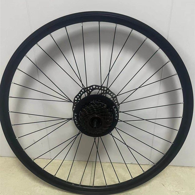 双轴承登山自行车轮组18/20/22/24/26寸碟煞前后轮铝合金双层车圈