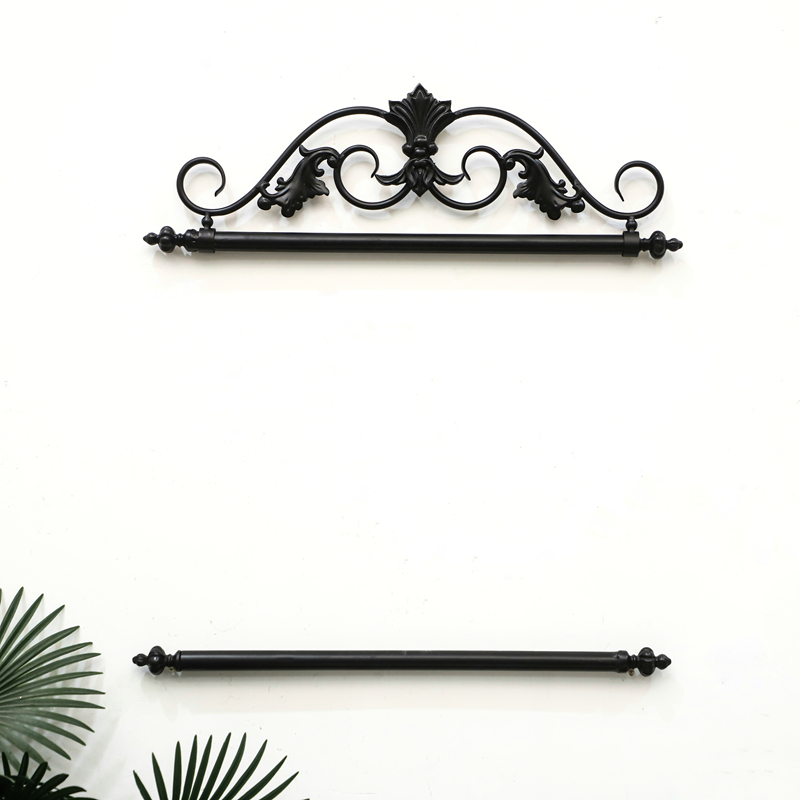 设计师款家居软装饰品铁艺做旧古董字画油画收藏品挂架画轴工艺品