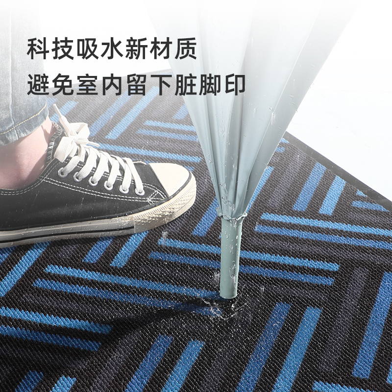 方形简约家用入户门地垫防滑除尘刮泥进门地毯门垫大门口耐磨脚垫