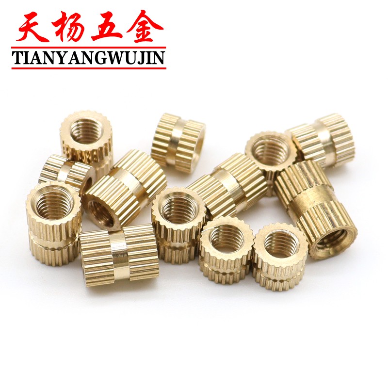 M4M5铜花母通孔铜镶件注塑滚花螺母*x4x5x6x7x8x9x10x11x14x18x20