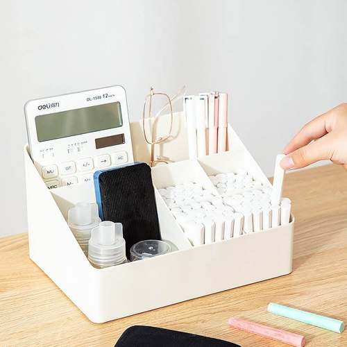 讲台粉笔收纳盒教室班级画室讲桌笔马克笔教师桌面塑料盒子粉笔盒