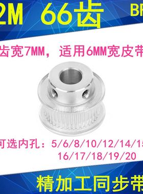 。S2M66齿同步轮齿宽7凸台BF内径568101214151617181920同步带轮S