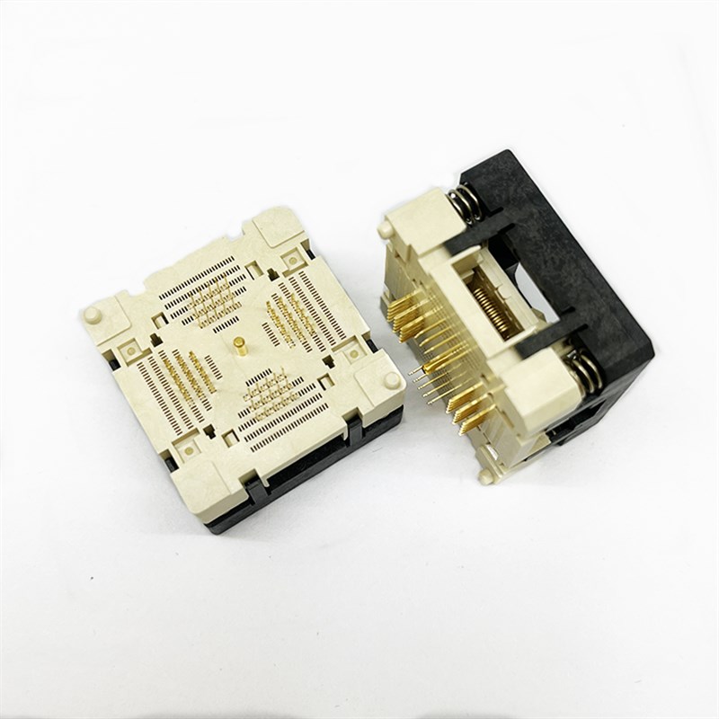 厂家直销QFN60烧录座IC测试座 0.4间距77mm 790-61060-101T编程