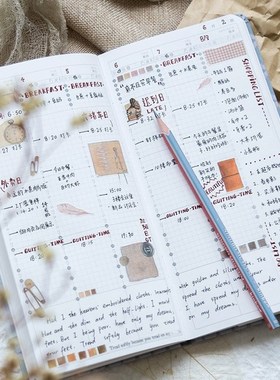 Kinbor Week Notebook Diary Museum Design Planner Gift Box S