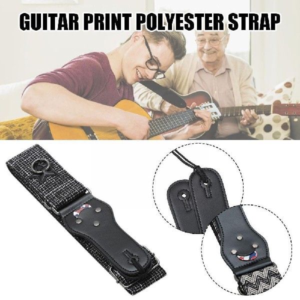Adjustable Simple Design Acoustic Electric Guitar Strap