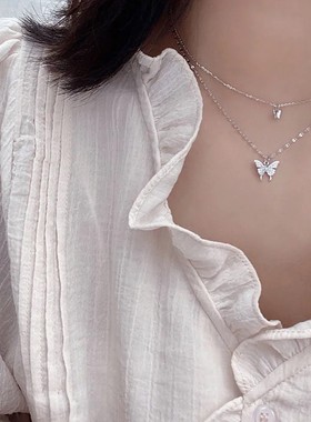 New Fashion  Shiny Butterfly Necklace Ladies Exquisite