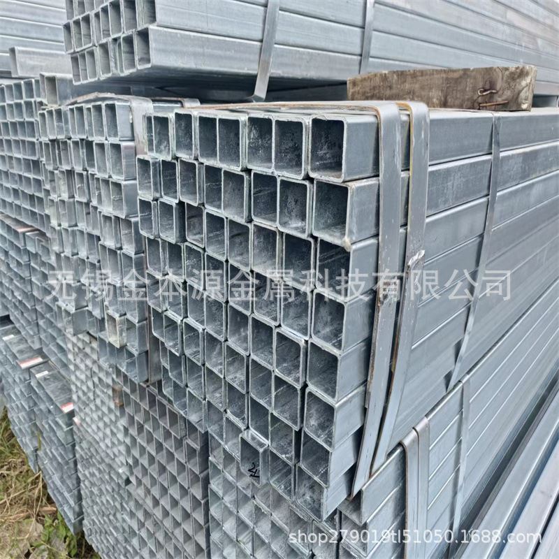 无锡 热浸镀锌铁方管 镀锌矩形管 光伏建筑幕墙用镀锌空心方通