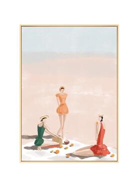 北插欧ins风客厅沙发背景QB202009墙装饰小清新粉色人画物室画餐